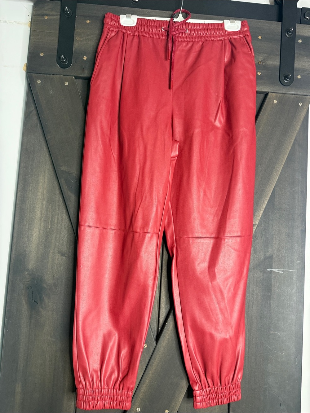 Zara Faux Leather Joggers
